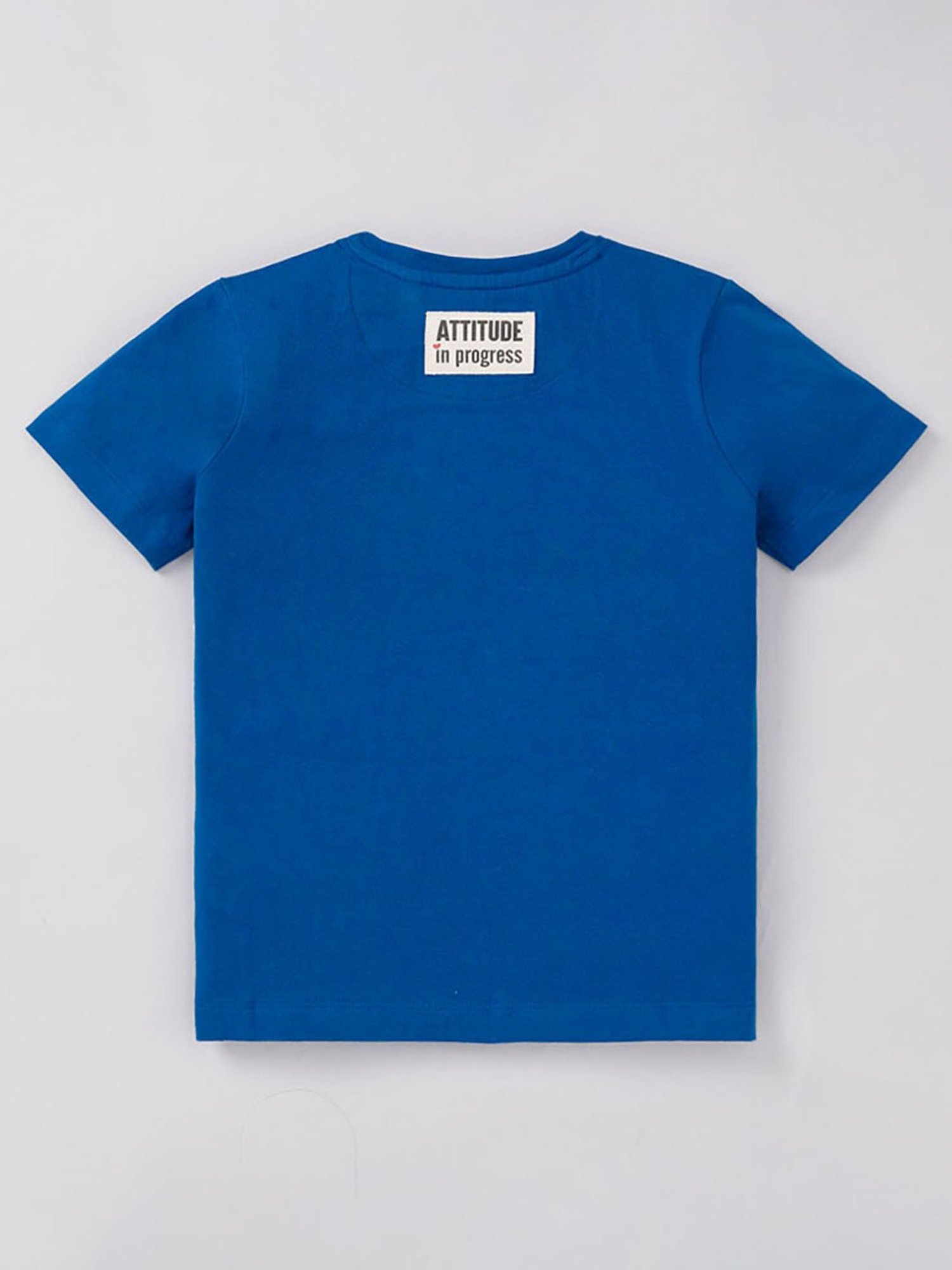 Ed-a-Mamma Kids Blue & White Color Block T-Shirt
