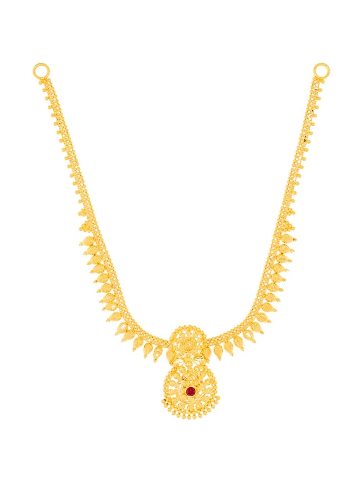 Waman Hari Pethe Jewellers 22k Gold Necklace Set for Women