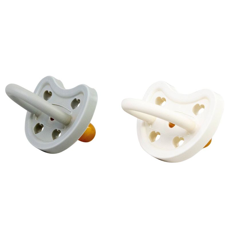 Bebe au Lait Natural 2 pk Rubber Pacifier - Gray - 0-3 Months