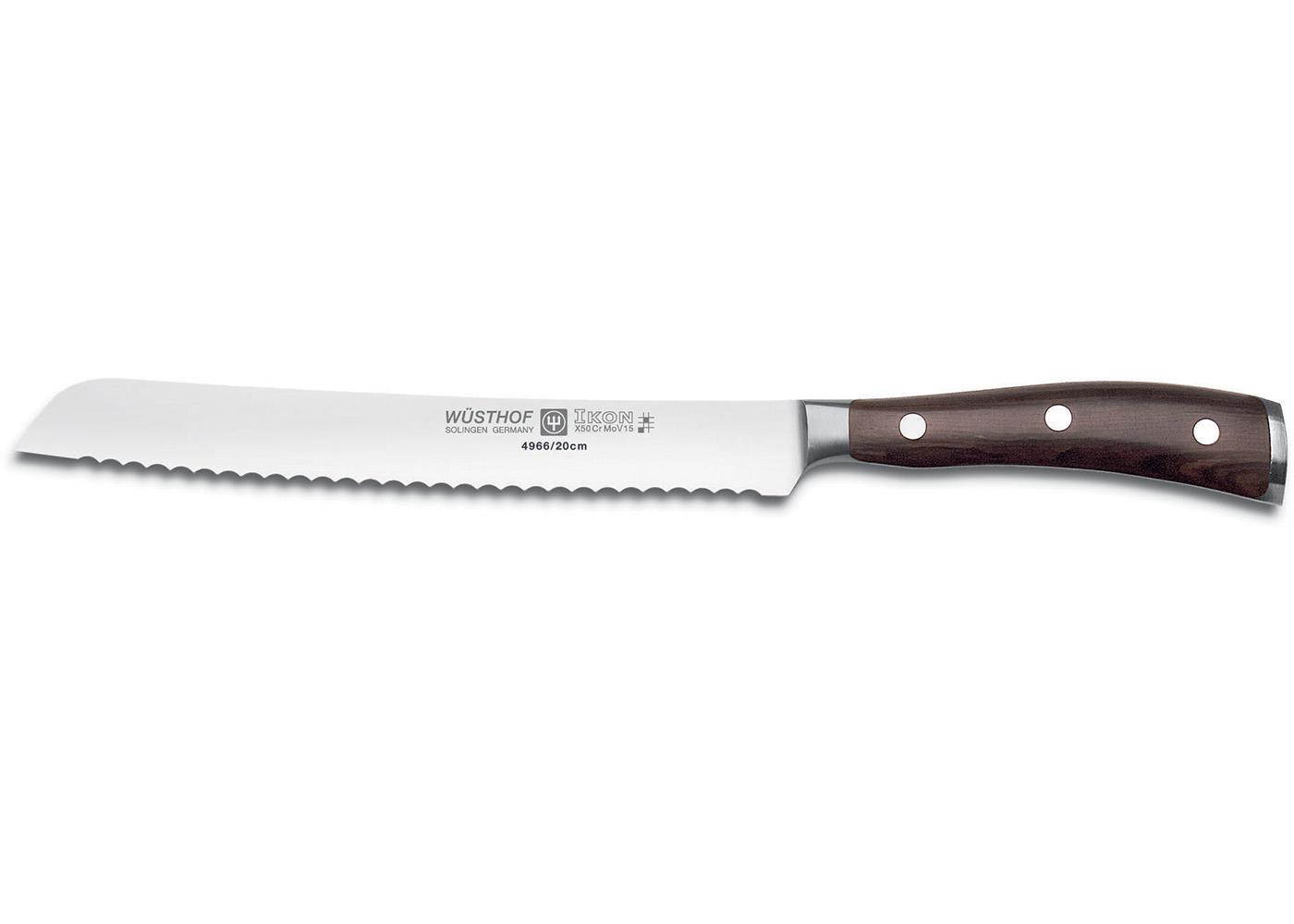 Wusthof Ikon Blackwood - 8" Bread Knife