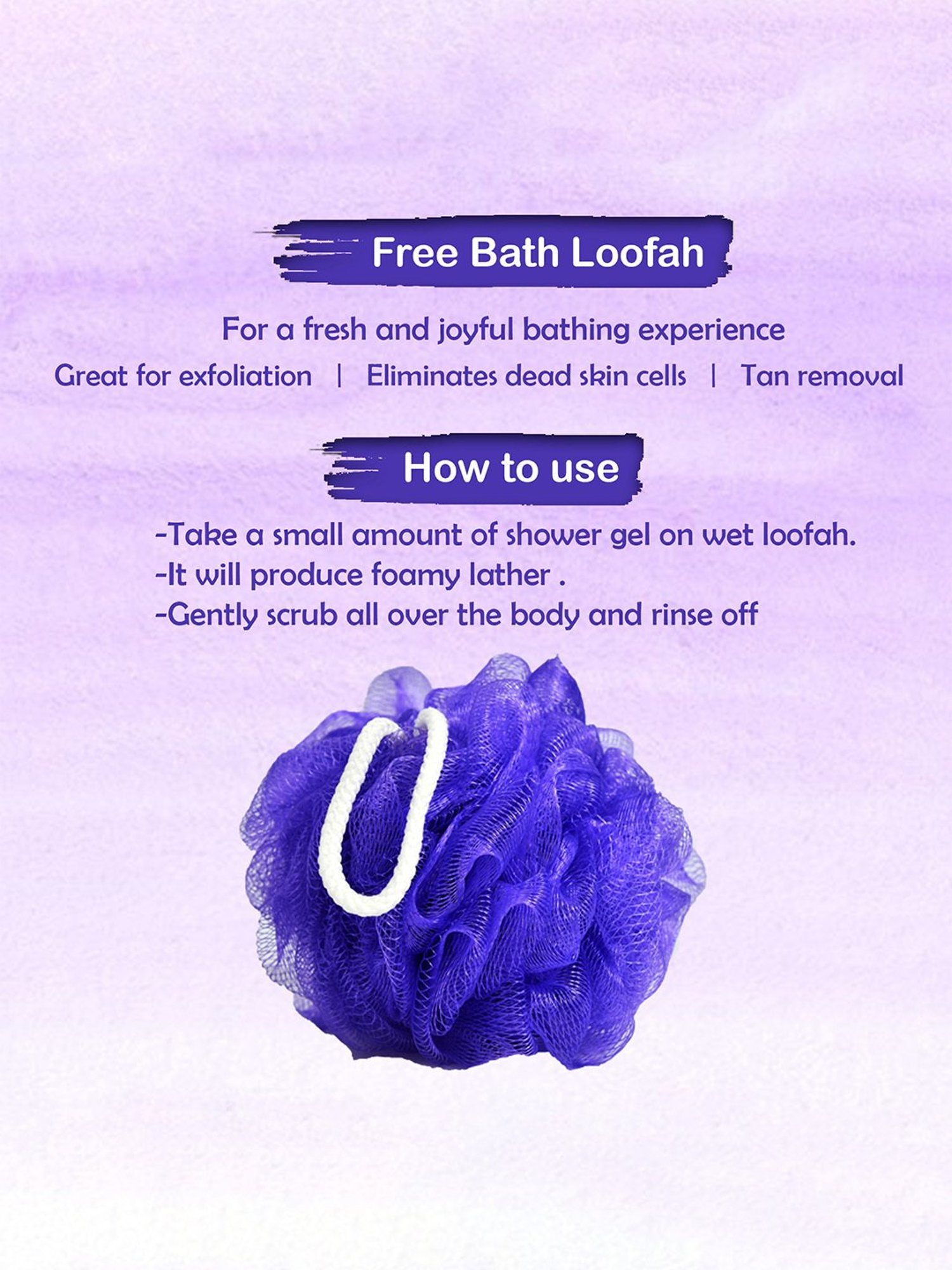 Kazarmaa Calming and Relaxing Lavender Body Wash with Loofah - 200 ml