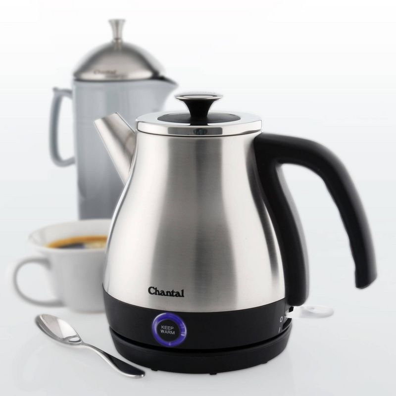 Chantal  28oz Keep Warm Electric Kettle - Brushed Stainless Steel