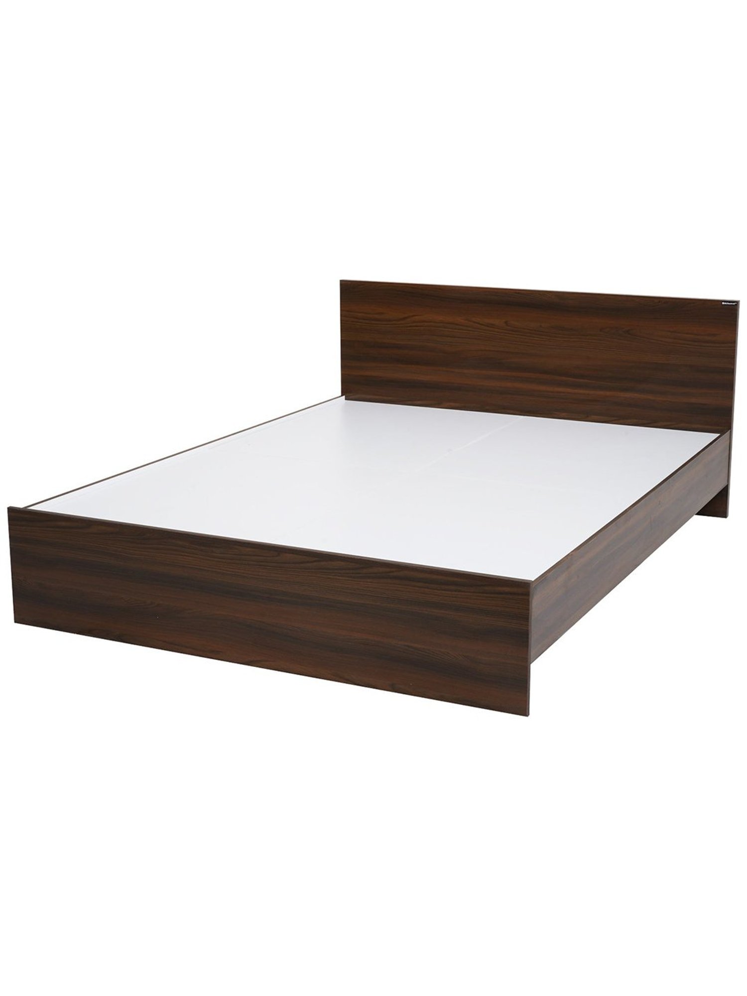 Nilkamal Arthur Walnut Brown Engineered Wood Queen Bed without Storage