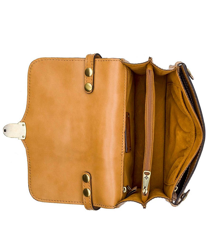 Patricia Nash Signature Map Collection Belizzi Leather Push-lock Crossbody Bag