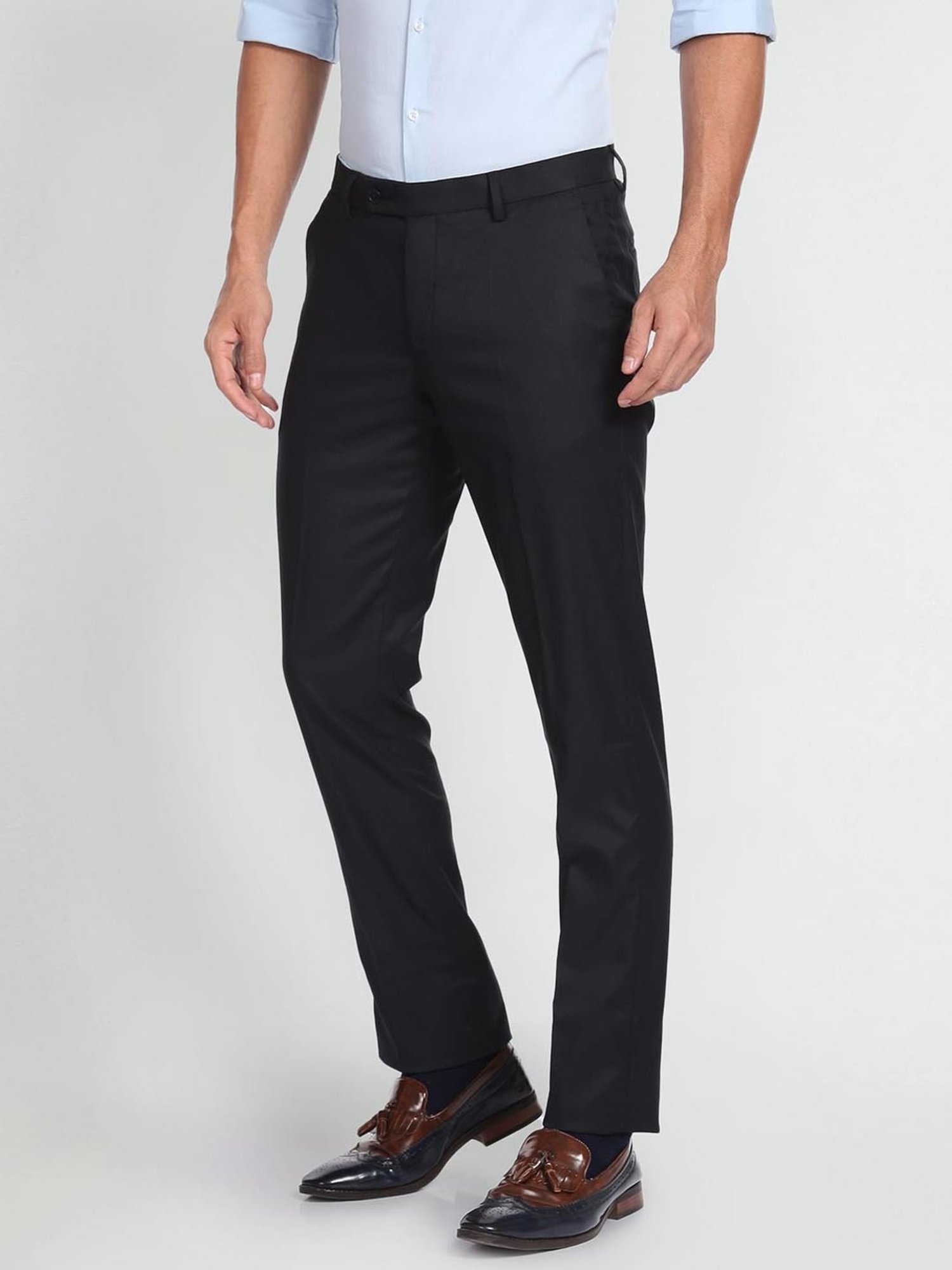 Arrow Blue Regular Fit Trousers