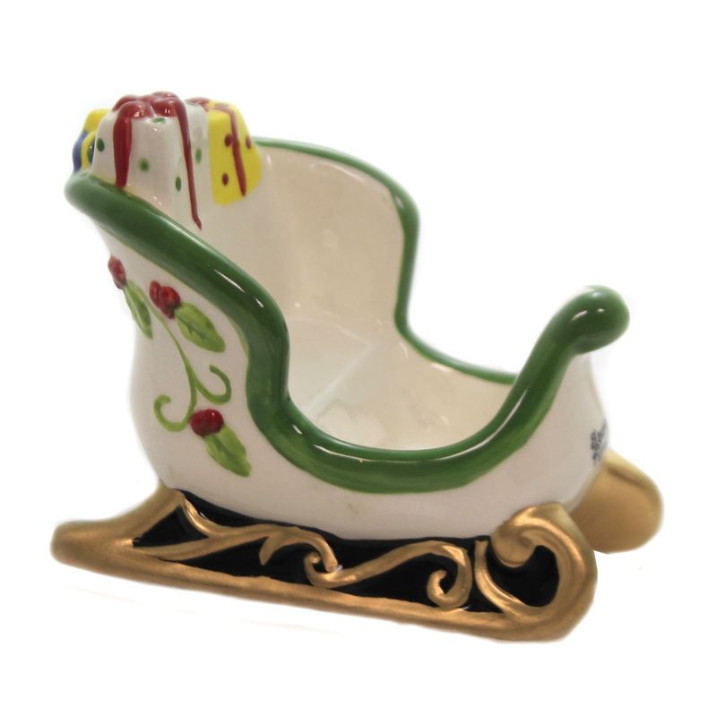 Tabletop 3.5" Santa And Sleigh Salt/Pepper Christmas Teddy Bear Presents Cosmos Gifts Corp.  -  Salt And Pepper Shaker Sets