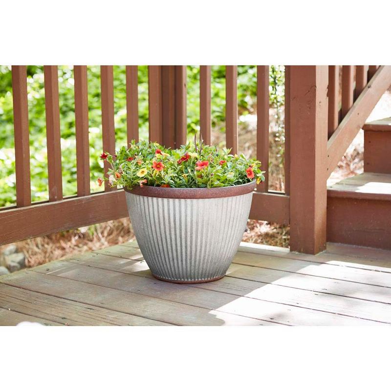 15" Westlake Planter, Galvanized - Southern Patio