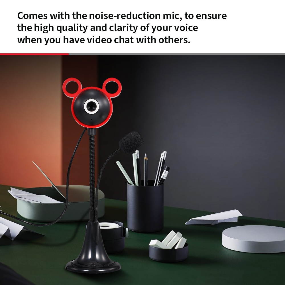 5MP 480P Webcam 30fps Web Camera Noise-reduction Microphone Laptop Computer Camera USB Plug & Play for Laptop Desktop