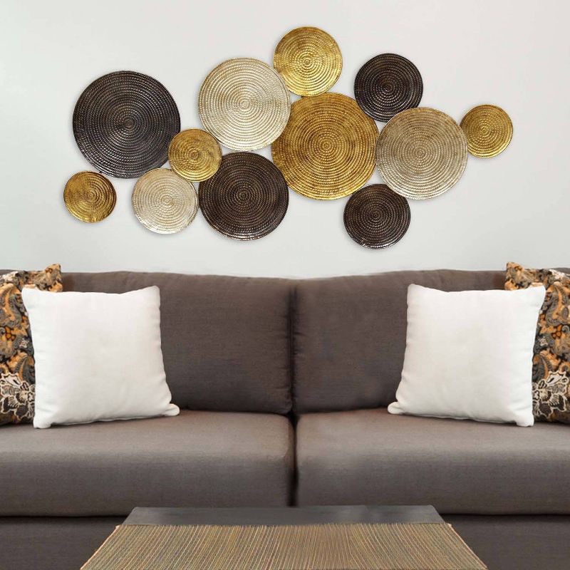 25.5" x 52.15" Multi Circles Wall Decor - Stratton Home Décor