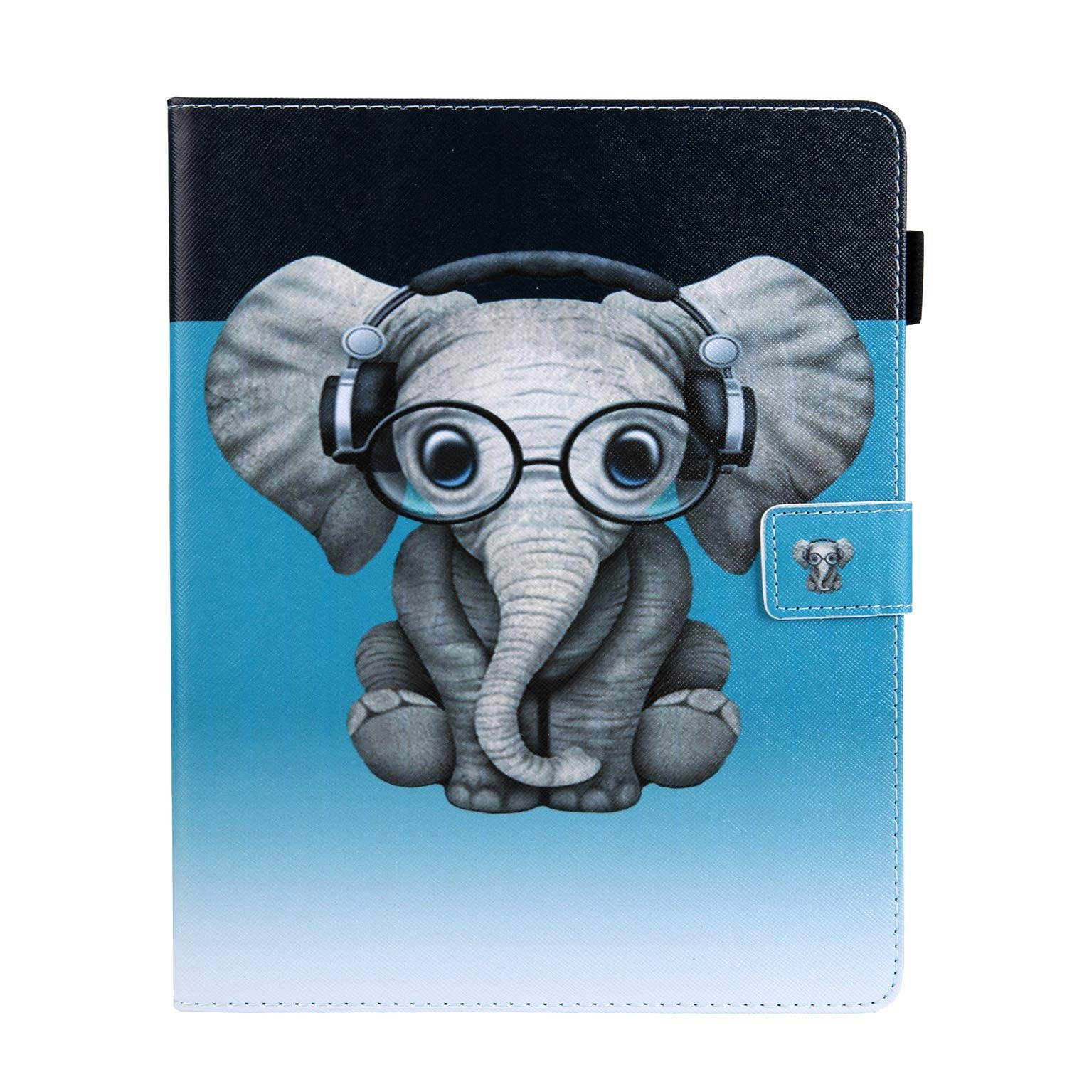 Dteck iPad 9.7 2018 Case, iPad 9.7 2017 Case, iPad Air/Air 2 Case, Corner Protection Folio Stand Protective Cover with Auto Wake/Sleep for Apple iPad 6th / 5th Gen, iPad Air 1/2, Doctor Elephant