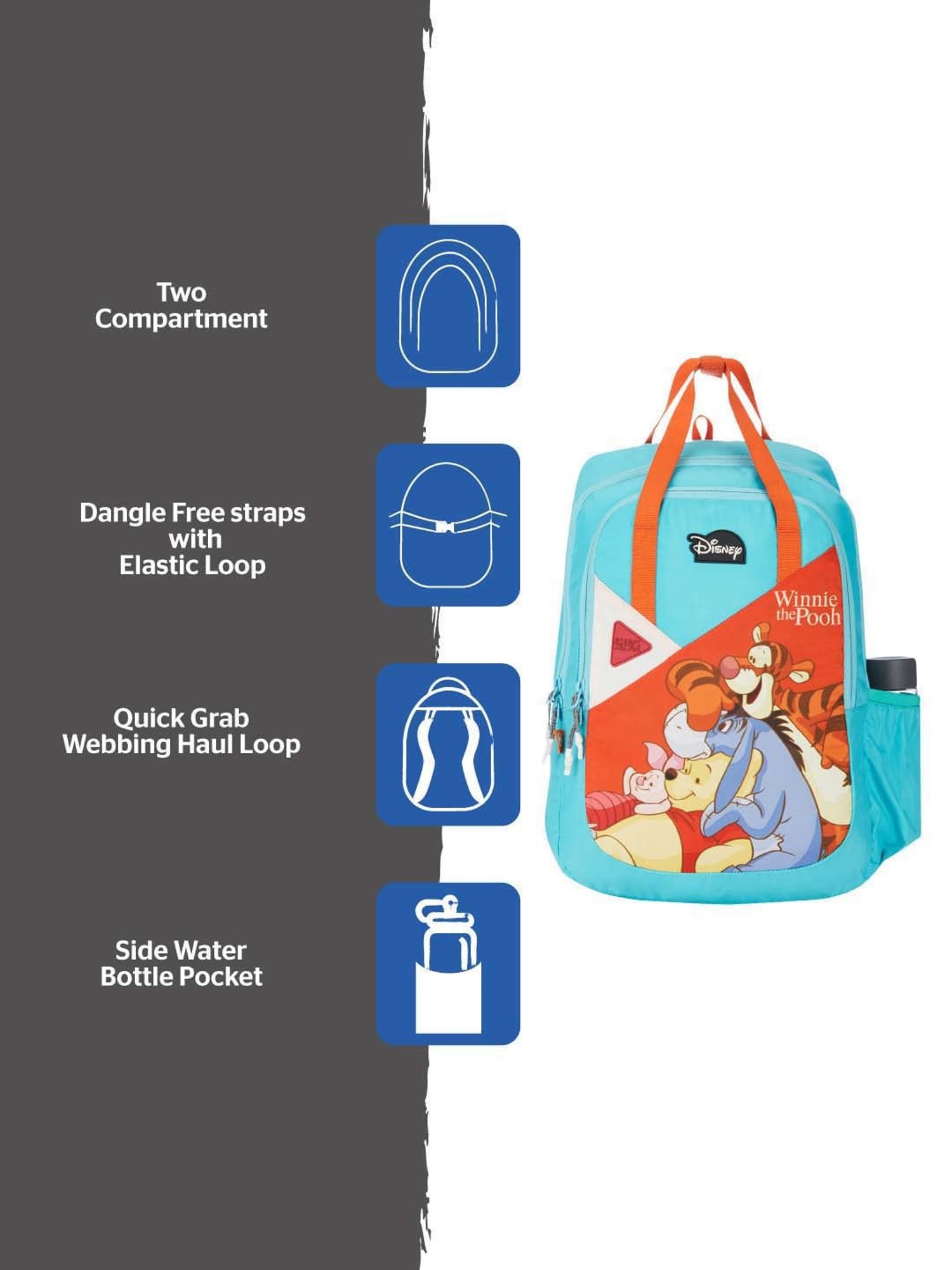 Wiki 20 Ltrs Blue Medium Backpack