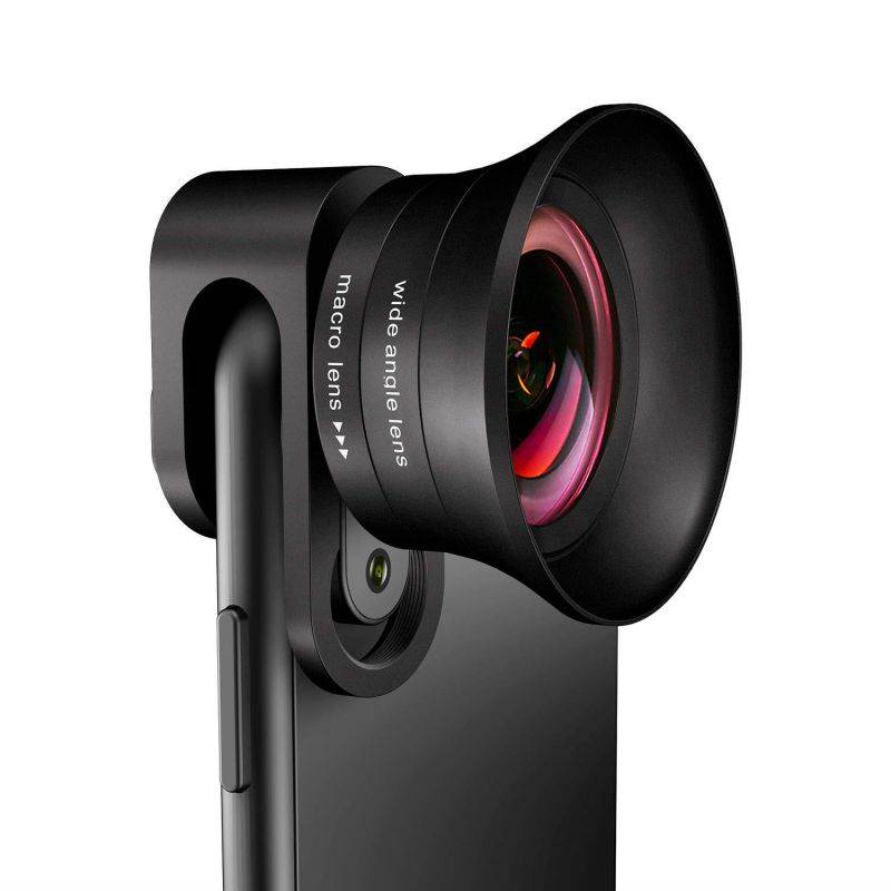 Phone Camera Lens Pro - ANGFLY 4K HD 2 in 1 Aspherical Wide Angle Lens & Super Macro Lens,Clip-On Cell Phone Camera Lenses Compatible with iPhone,Android,Samsung Mobile Phones and Tablets