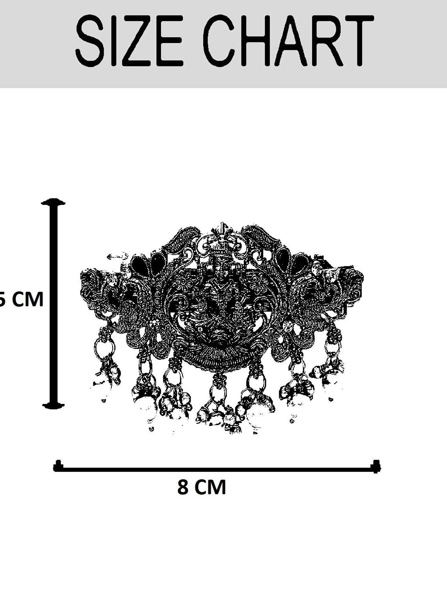 OOMPH Red Maroon & Green Ethnic Drop Jhumki Laxmi Hair Clip