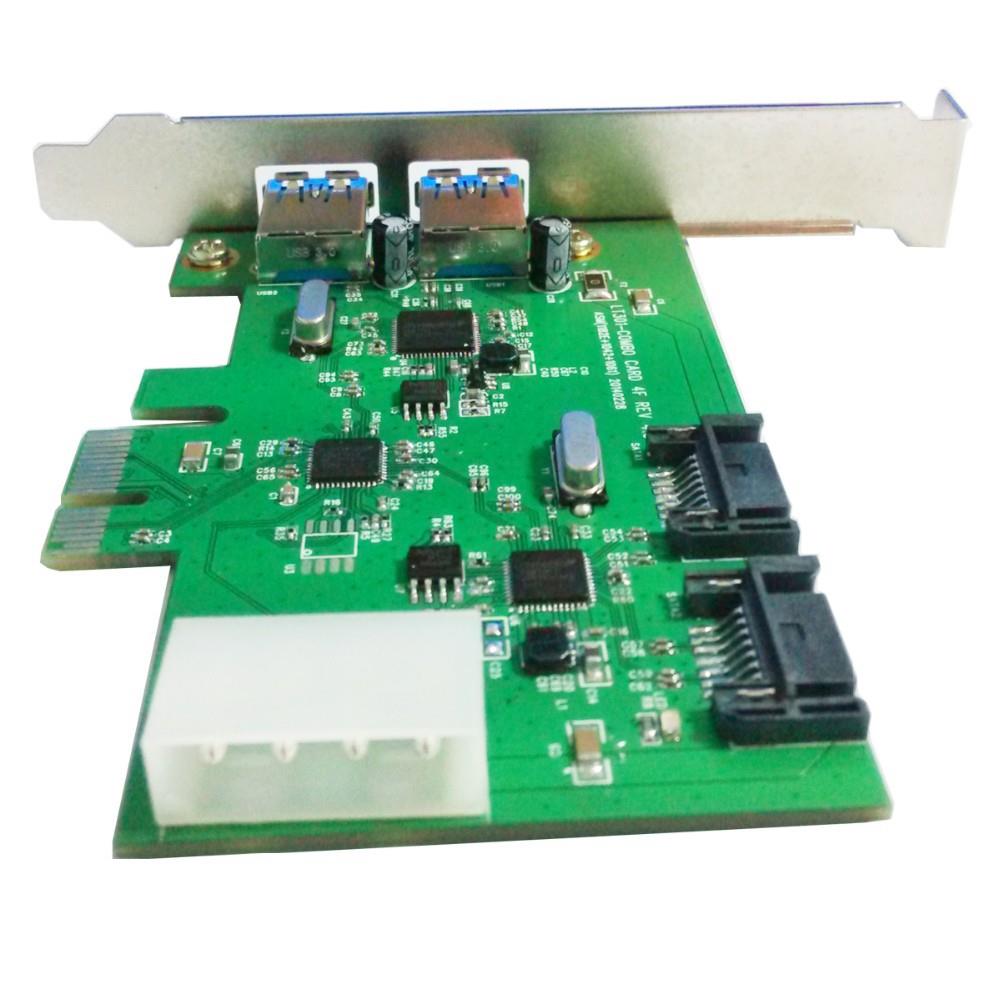 WBTUO LT301 Desktop PCI-E 2-Port USB 3.0 + 2-Port SATA 3.0 Expansion Card