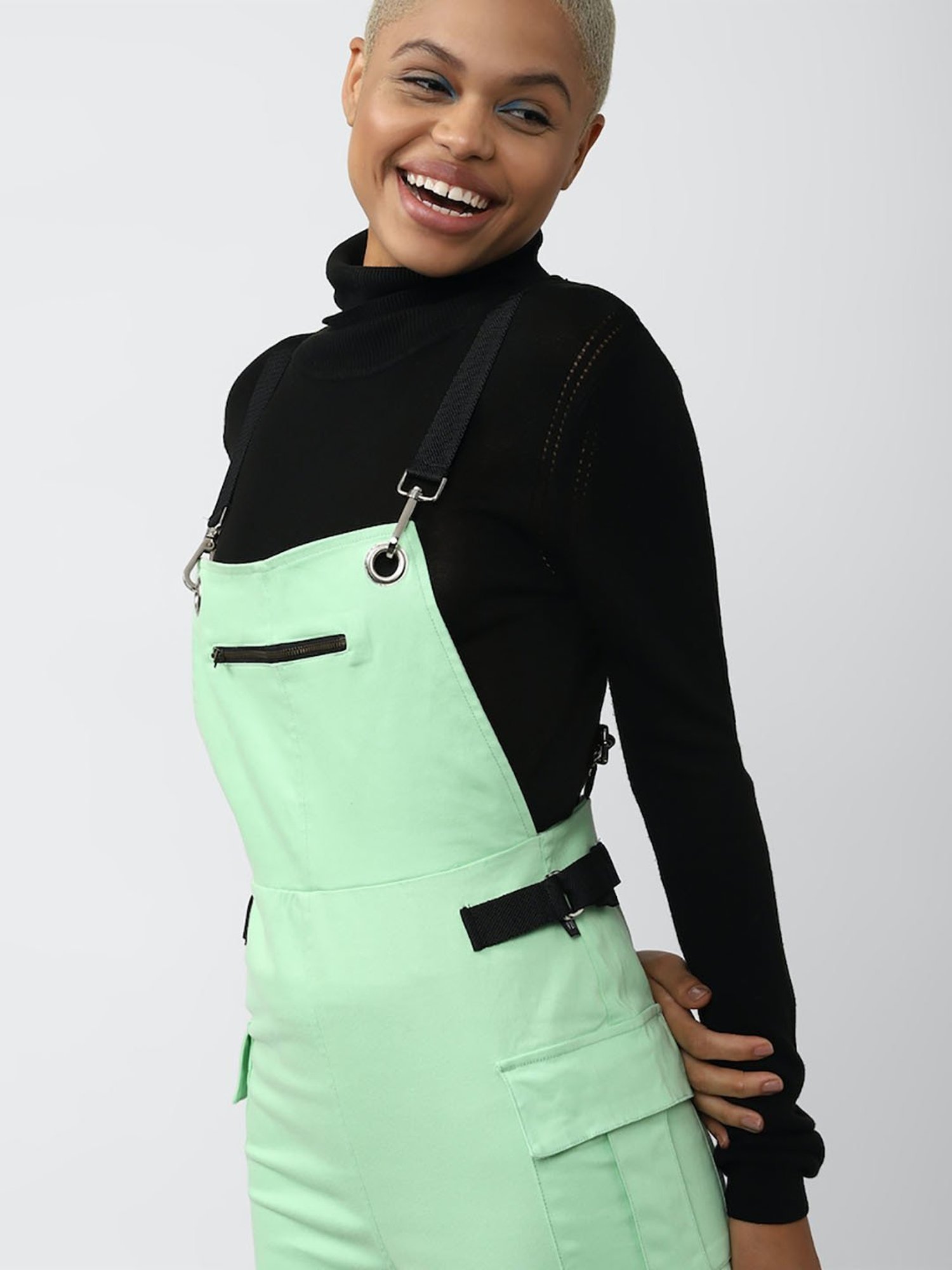 Forever 21 Mint Cotton Jumpsuit