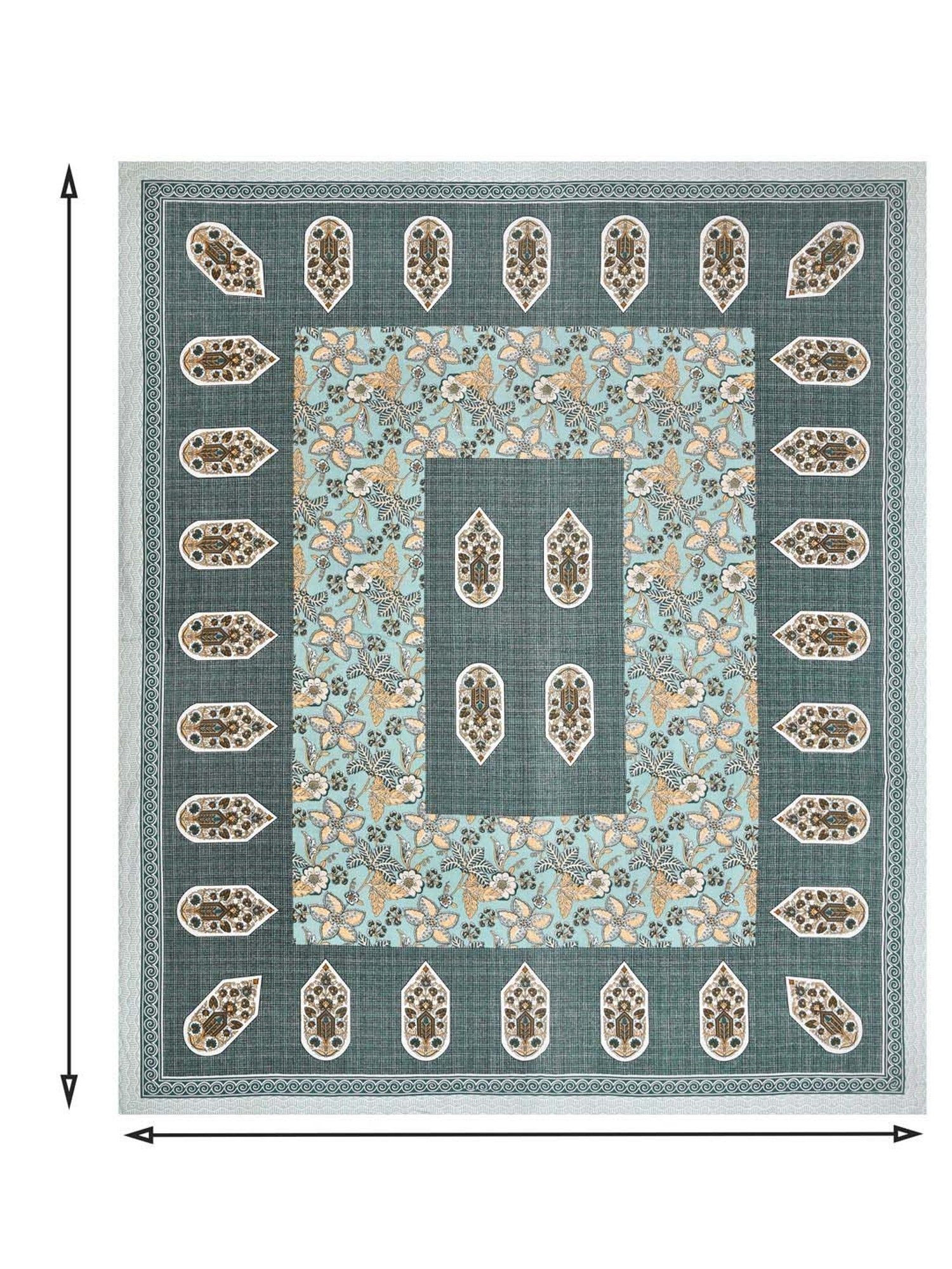 JaipurFabric Hunter Green Cotton 180 TC Double Bedsheet with 2 Pillow Covers