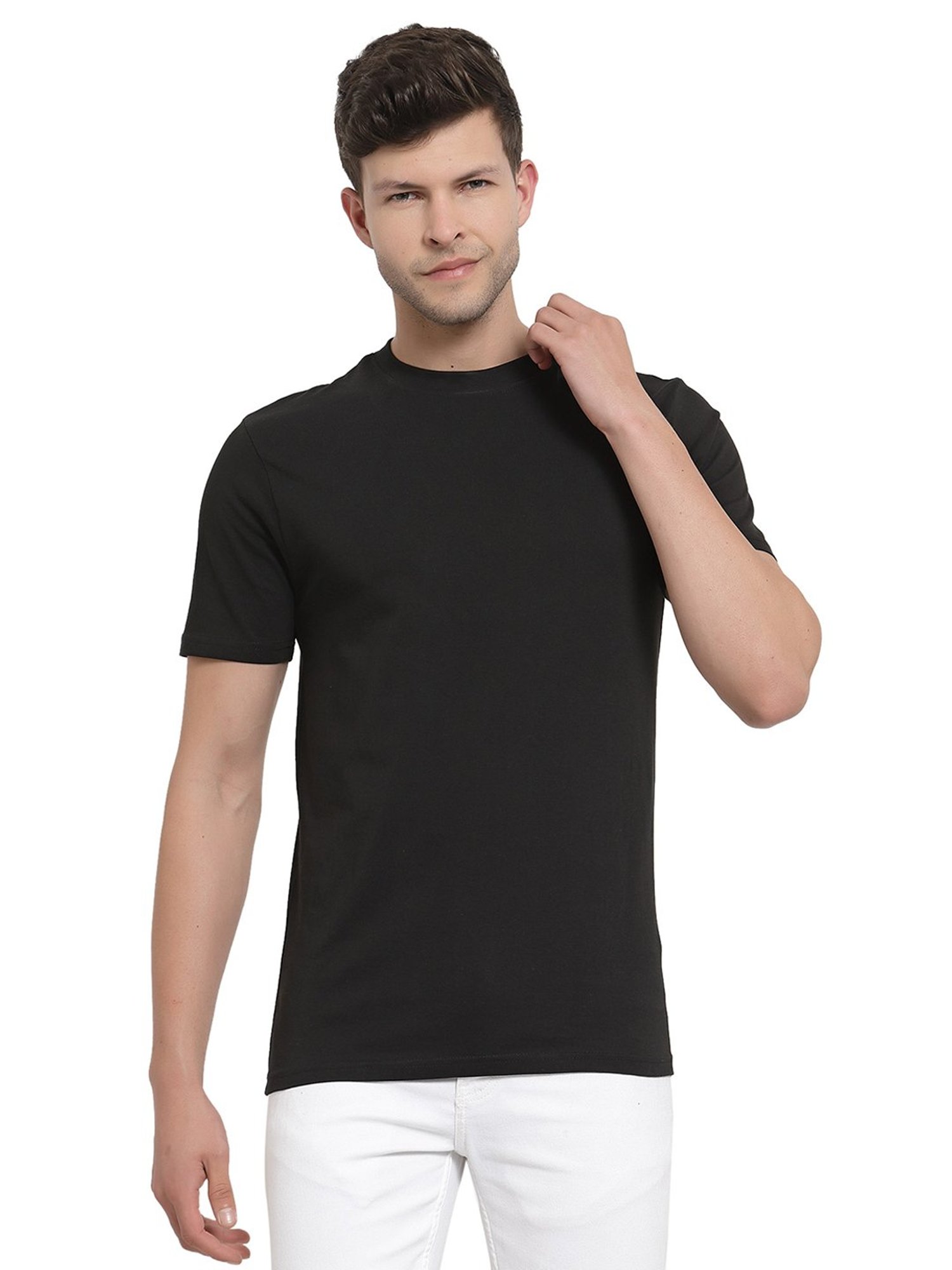 Proteens Black Round Neck T-Shirt