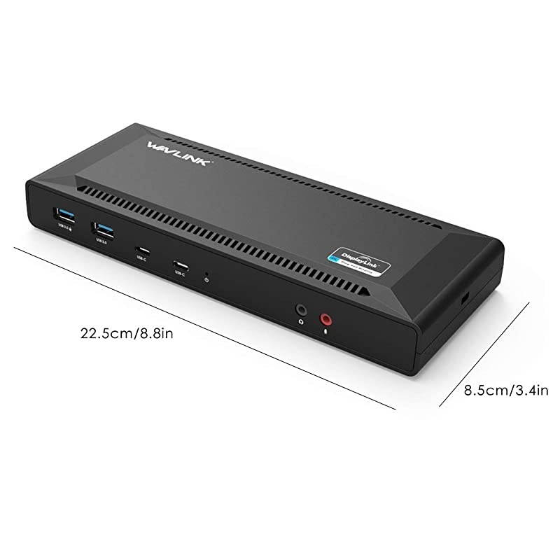USB C Dual 4K DP/HDMI Laptop Docking Station with 65W Power Delivery, Single 5K/ Dual 4K @60Hz for Specific USB-C and Thunderbolt 3 Windows and Mac Systems ( 2xDP 1.2, 2xHDMI 2.0, 5xUSB, LAN)