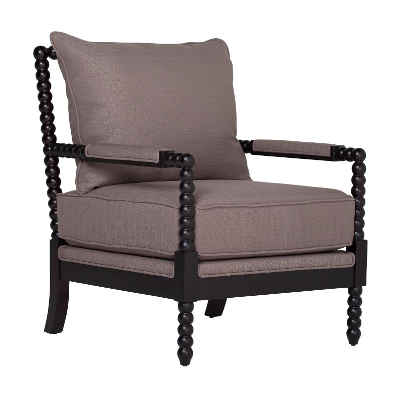 Home Colonnade Spindle Accent Chair - Mocha Brown Vanilla - Studio Designs