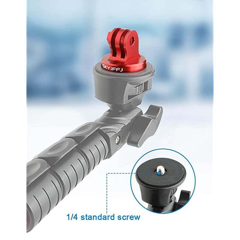 Mount AluminumAdapter Attachment Bolt Adapter for Monopod Mount with Aluminum CNC Thumbscrew Compatible Action Camera gopro Hero 8 Mount DJI OSMO RED