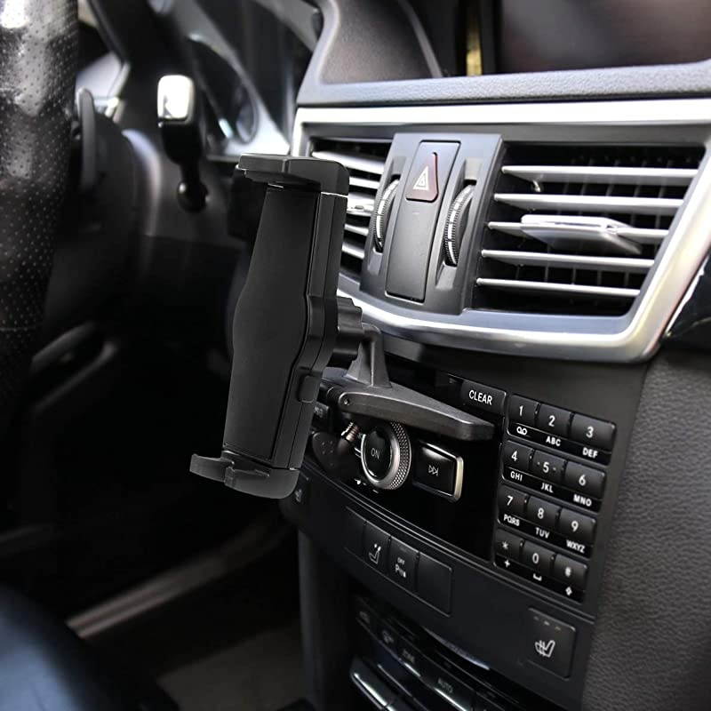Universal Car Holder 2 in 1 TabletCell Phone CD Slot Player Car Mount Holder Cradle Bracket for 710 inches Tablets356 inches Mobile CellphonesSmartphonesGPSAdjustable 360 Rotation