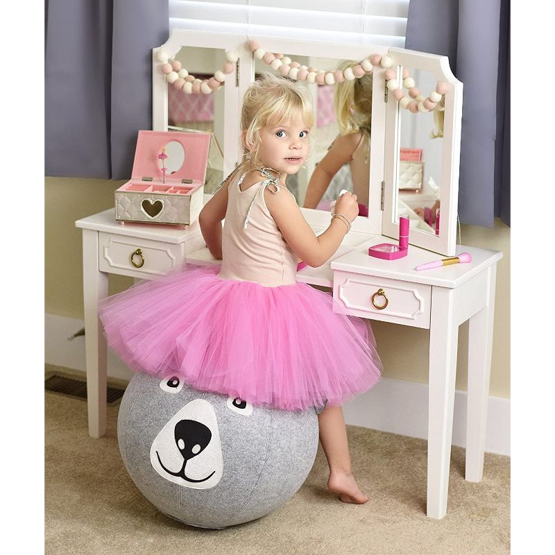 Vivora Niko Children's Anti Burst Inflatable 18 Inch Spherical Bounce Exercise Ball Ergonomic Chair, Polar Bear