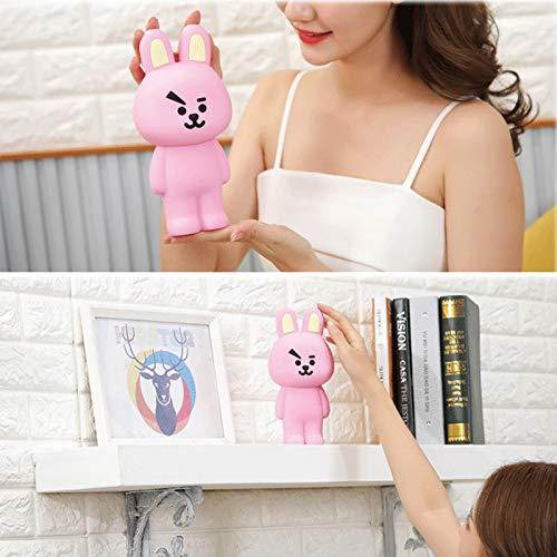 Pencil Case 3D Silicone Cartoon Storage Box Cute with Back Zipper Portable Hand-held Wallet Stationery Box Cosmetic Bag (Pink)