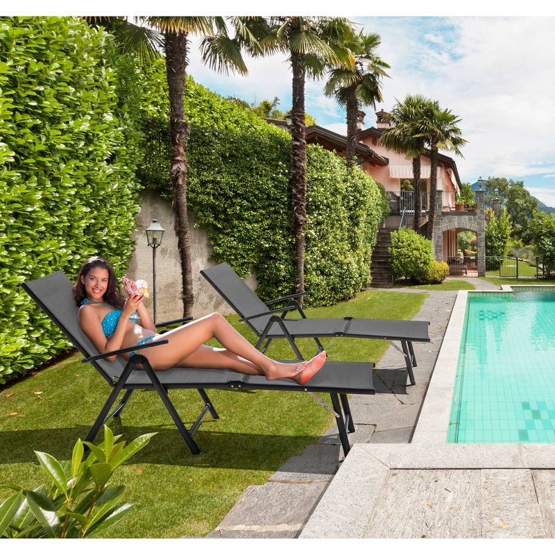 Textilene Single Patio Chaise - NUU GARDEN