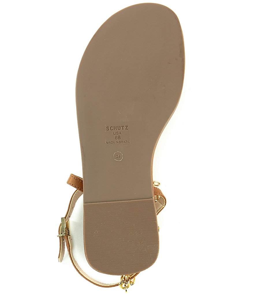 Schutz Celyna Leather Chain Detail Sandals