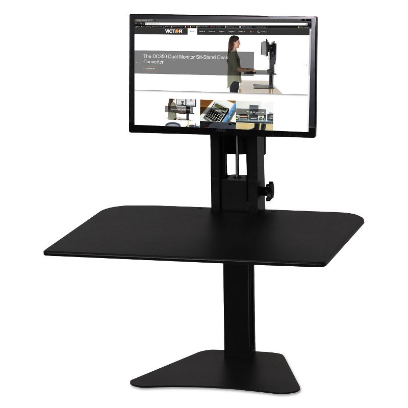 Victor High Rise Collection Sit-Stand Desk Converter 28 x 23 x 15 1/2 Black DC300