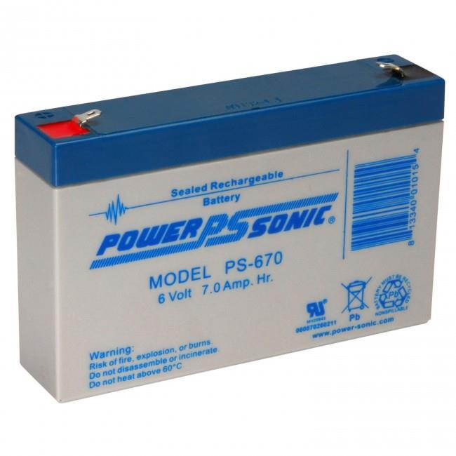 PS-670F POWER-SONIC 6V 7AH SLA BATTERY