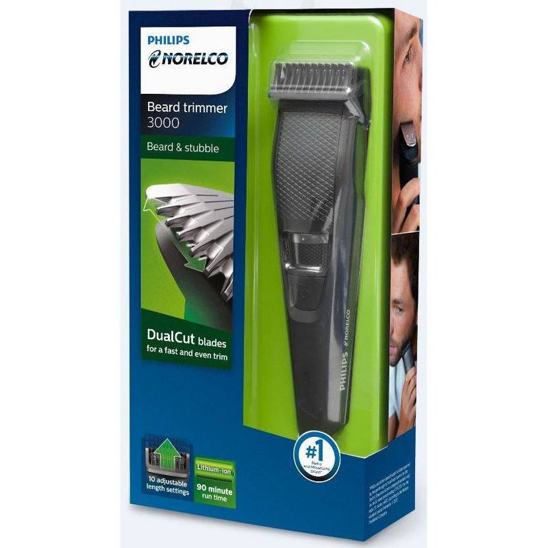 Philips Norelco Series 3000 Beard & Hair Men's Rechargeable Electric Trimmer - BT3210/41