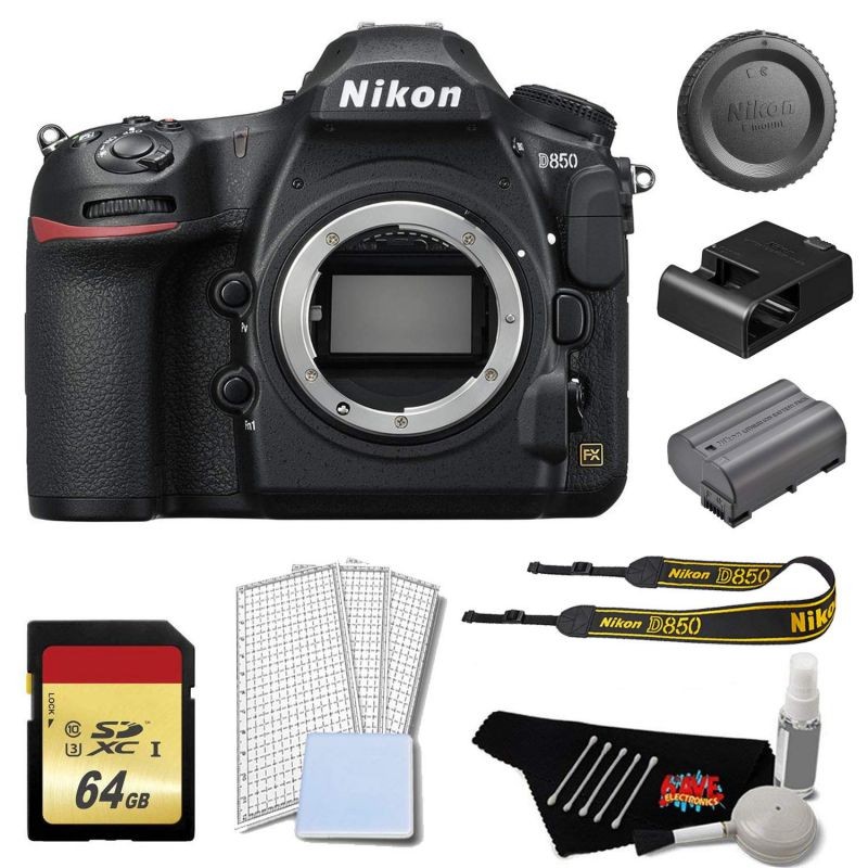 Nikon D850 DSLR Camera Body Only Bronze Bundle (Intl Model)