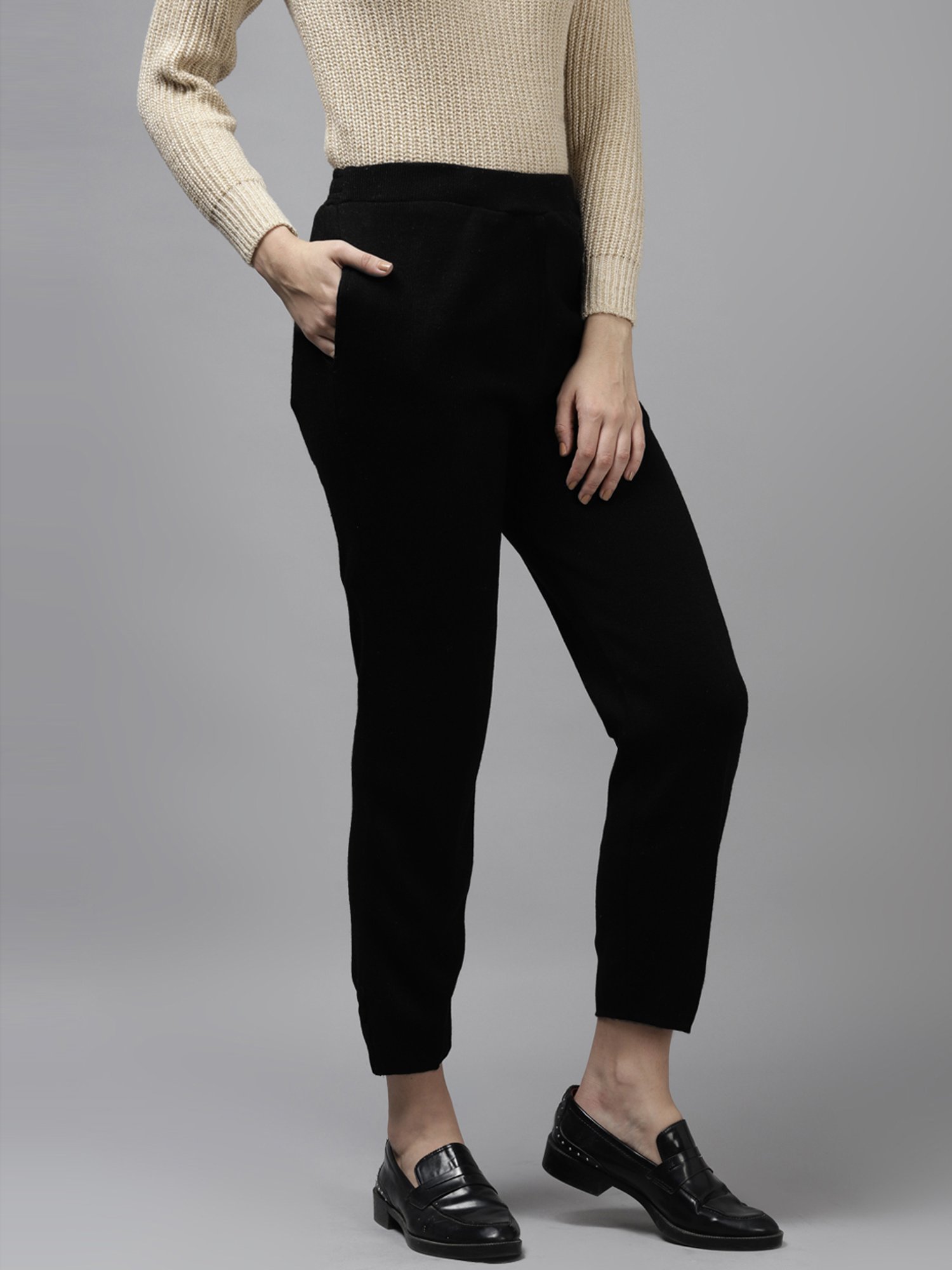 Cayman Black Mid Rise Trousers