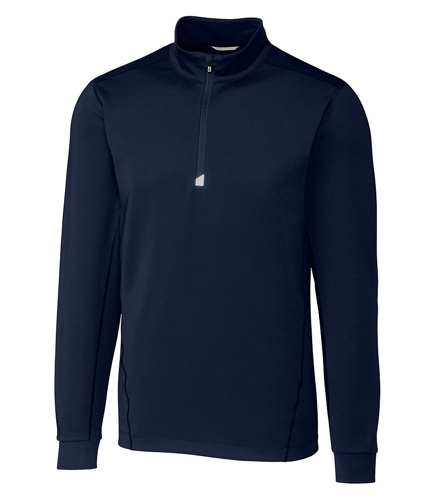 Cutter & Buck Big & Tall Traverse Stripe Performance Stretch Half-Zip Pullover