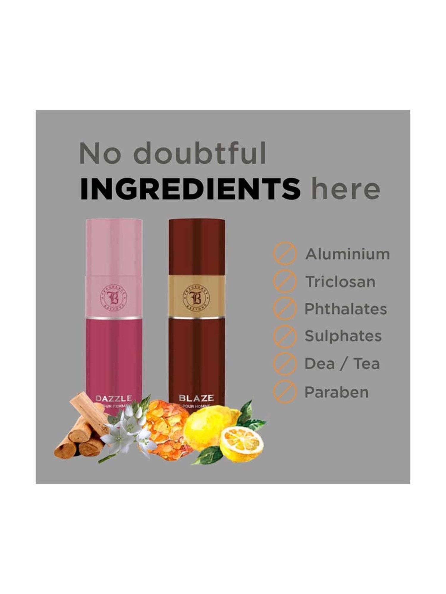 Fragrance & Beyond Blaze and Dazzle Deodorant Body Spray for Unisex Pack of 2