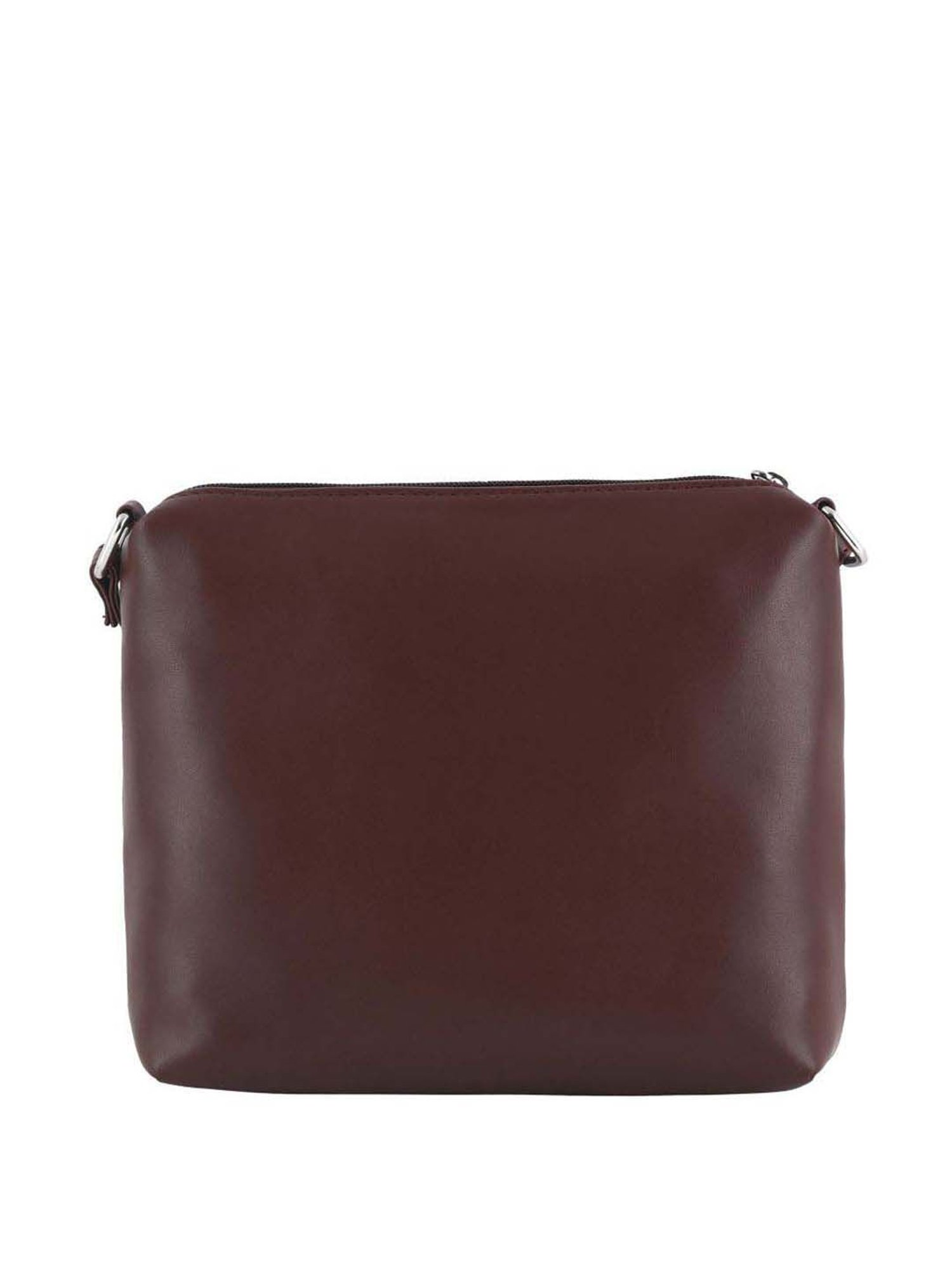 Toteteca Brown Cut Work Medium Sling Handbag