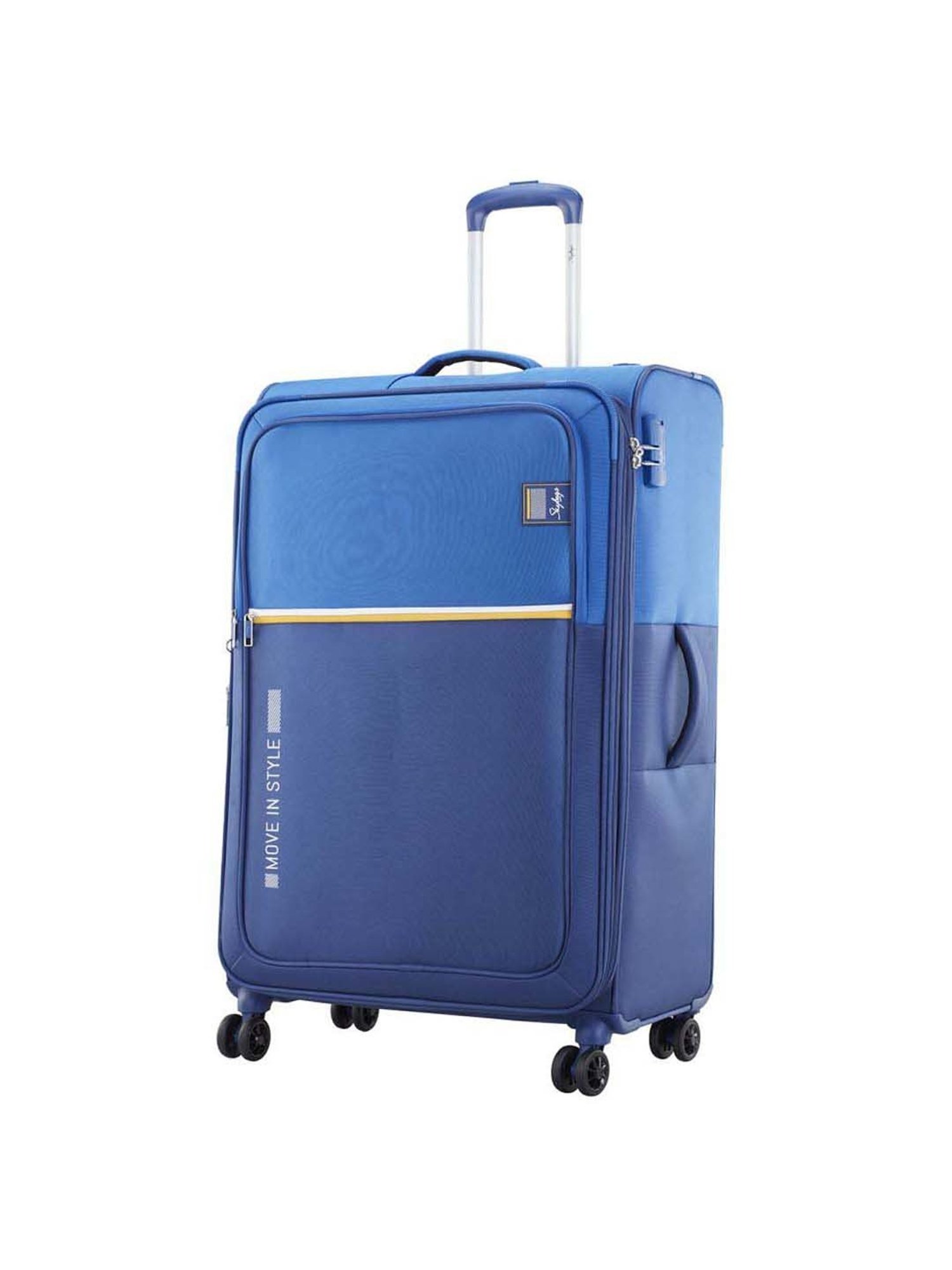 Skybags Snatch Blue Color Block Soft Large Trolley Bag - 52 cm