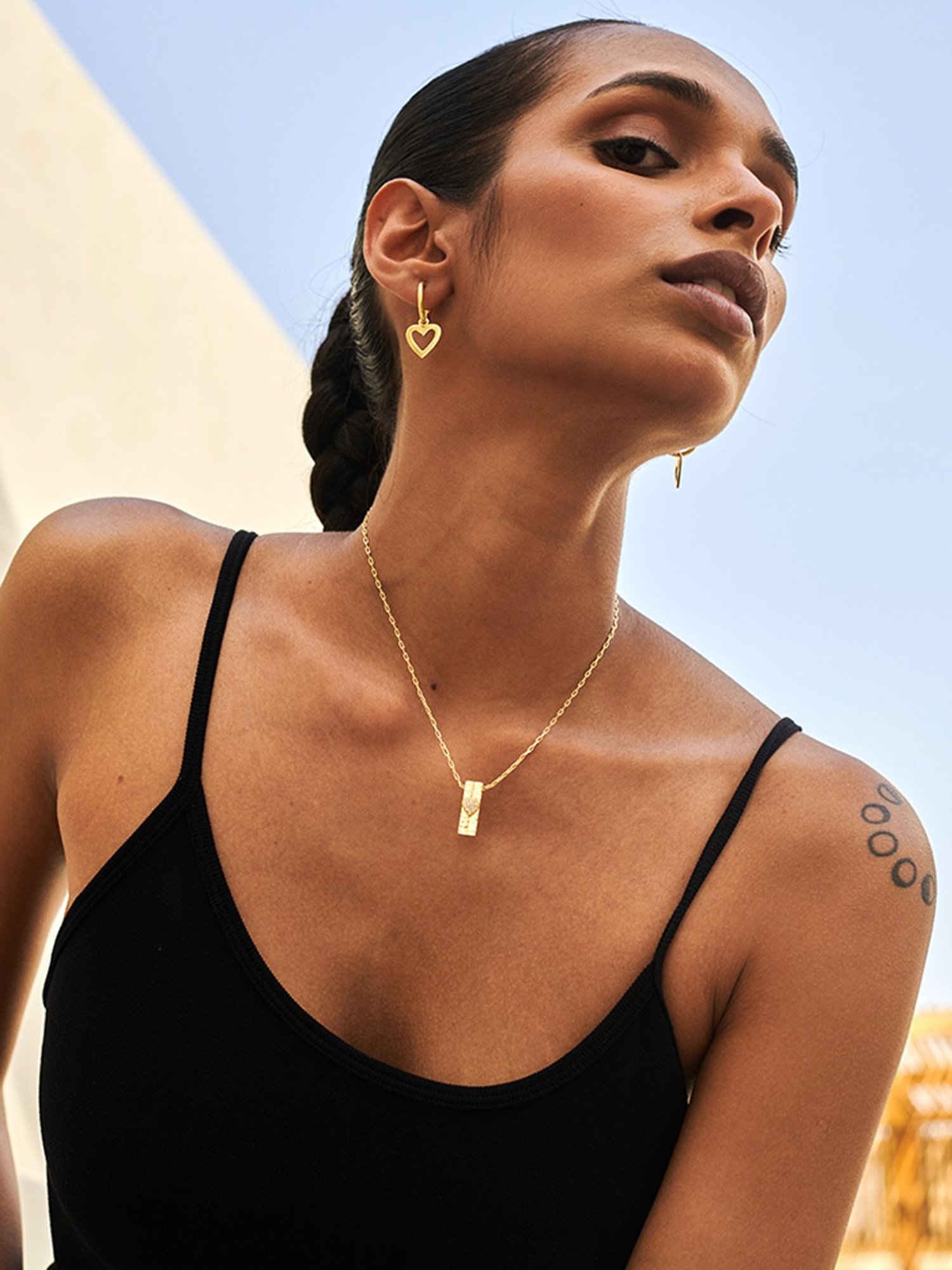 Perfectly Average Studded Heart Necklace