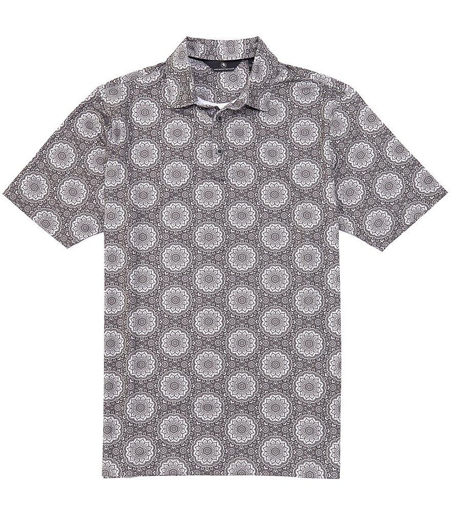 Hart Schaffner Marx Short Sleeve Floral Print Polo
