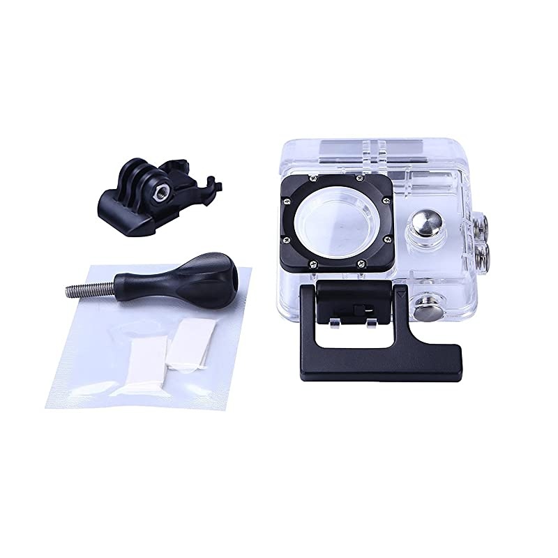 Action Camera Waterproof Case for AKASO EK7000 EK5000/ DBPOWER/Lightdow/Campark/WIMIUS/EKEN/ SJ4000/ ODRVM/Lightdow/APEMAN/NEXGADGET with Anti-Fog Inserts (Clear)