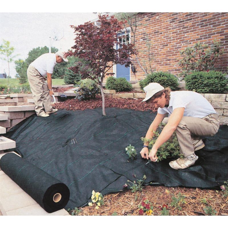 250 Feet Roll Home Garden and Commercial Landscape Weed Block Barrier Heavy-Duty Woven Ground Cover Fabric, Black