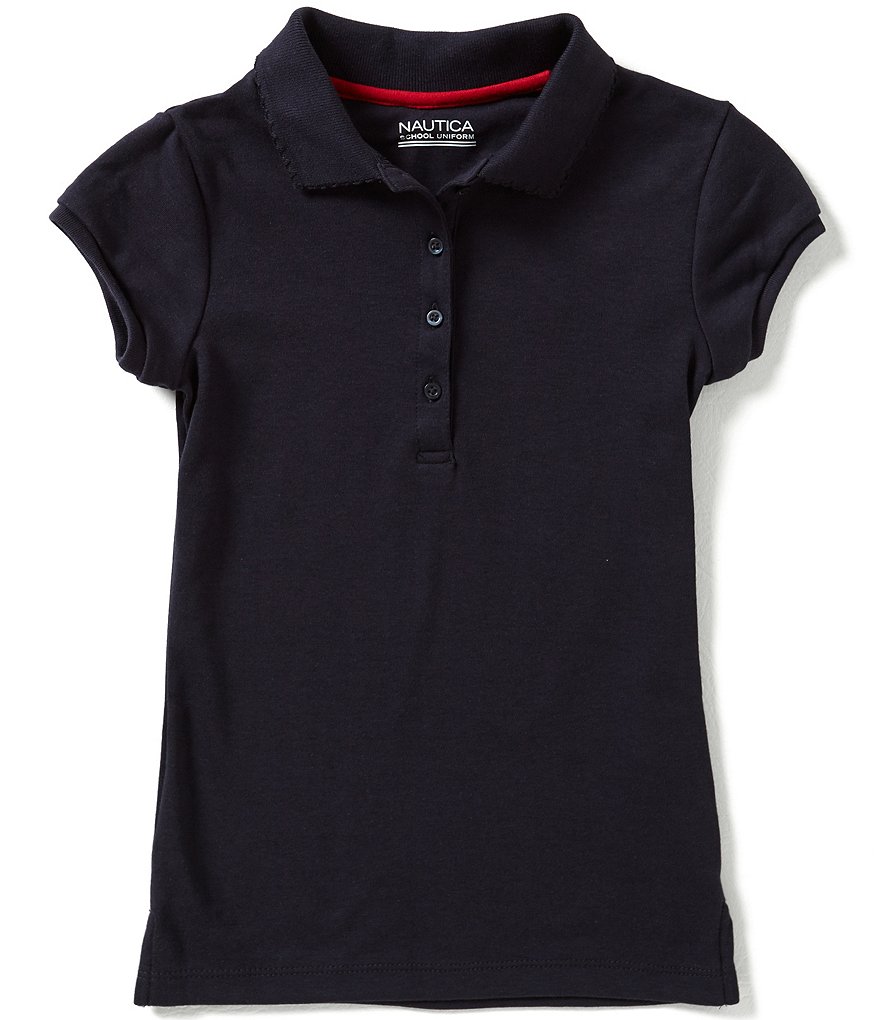 Nautica Big Girls 7-16 Short Sleeve Polo Shirt