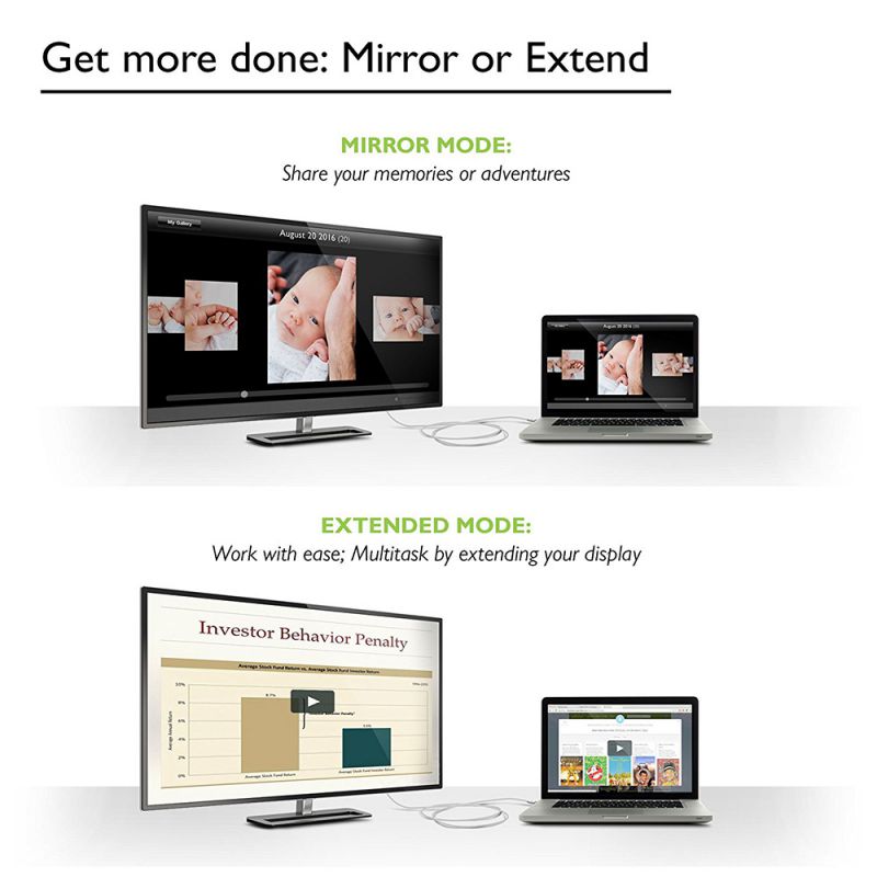 DisplayPort to DisplayPort Cable, 6 Feet, Gold-Plated Display Port Cable (4K 60Hz, 1440p 144Hz) DP Cable Compatible with Computer, Desktop, Laptop, PC, Monitor, Projector - Black