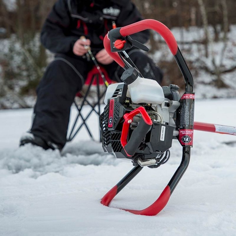 Eskimo F1 Viper 33cc Gas Engine with Rocket 8 Inch Bit Ice Fishing Drill Auger