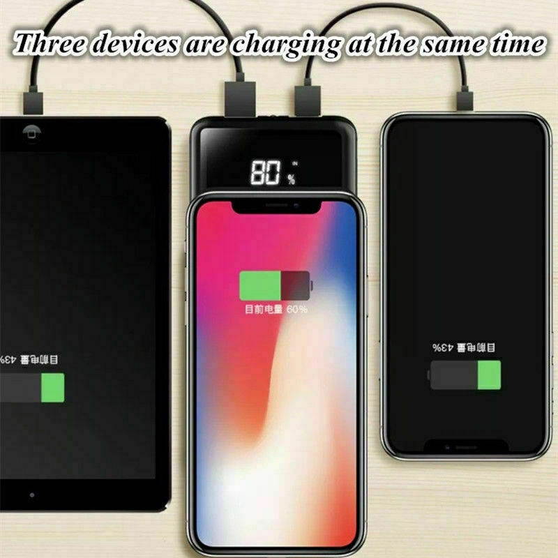 Qi Wireless Power Bank 900000mAh Backup Portable Charger External Battery Backup