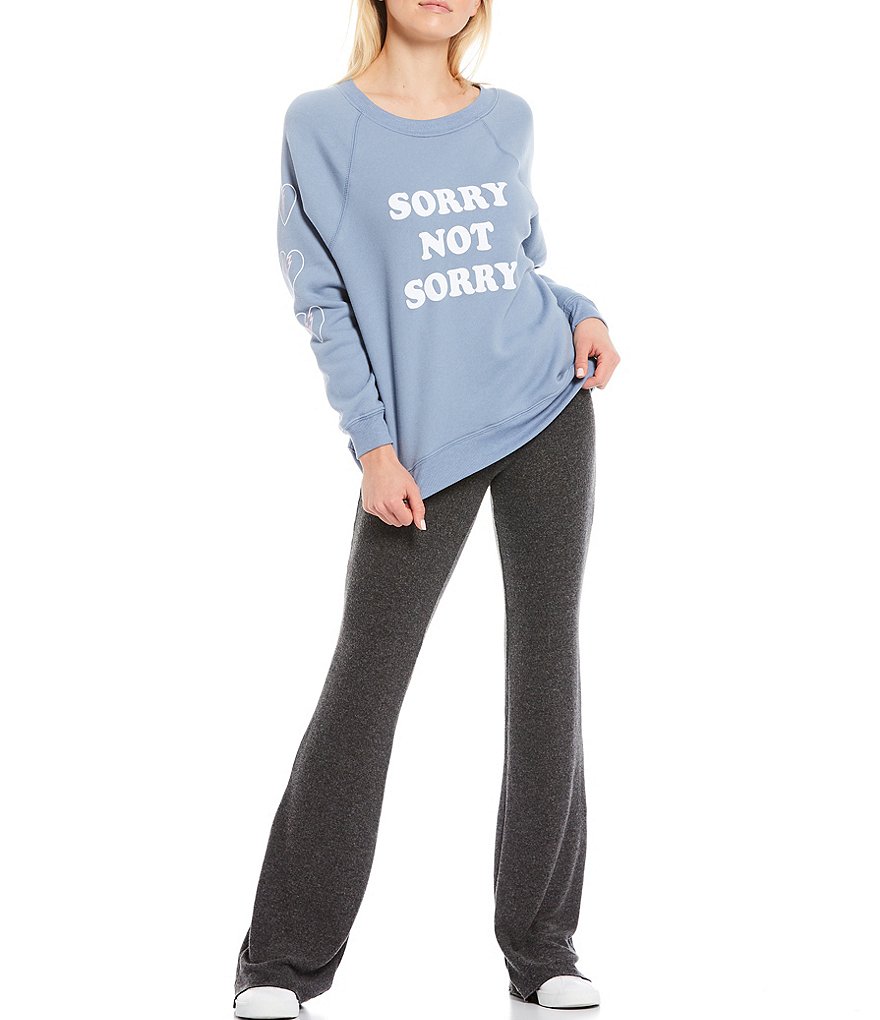 WILDFOX Crew Neck Sommers Sorry Not Sorry Knit Sweatshirt