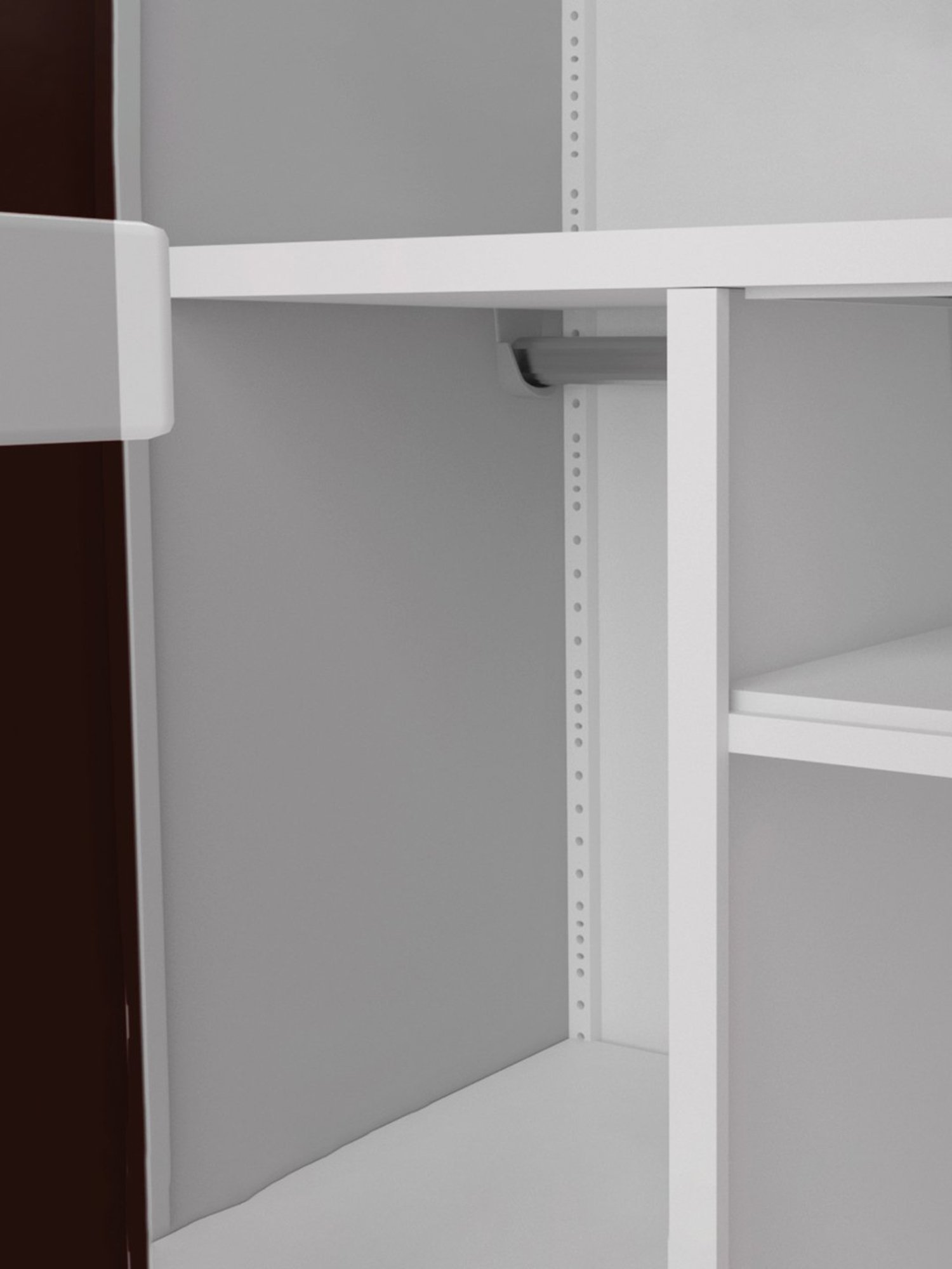 Godrej Interio Slimline Blend 3-Door Steel Almirah, Russet (1-Year Warranty, 1 Locker, 3 Drawers)