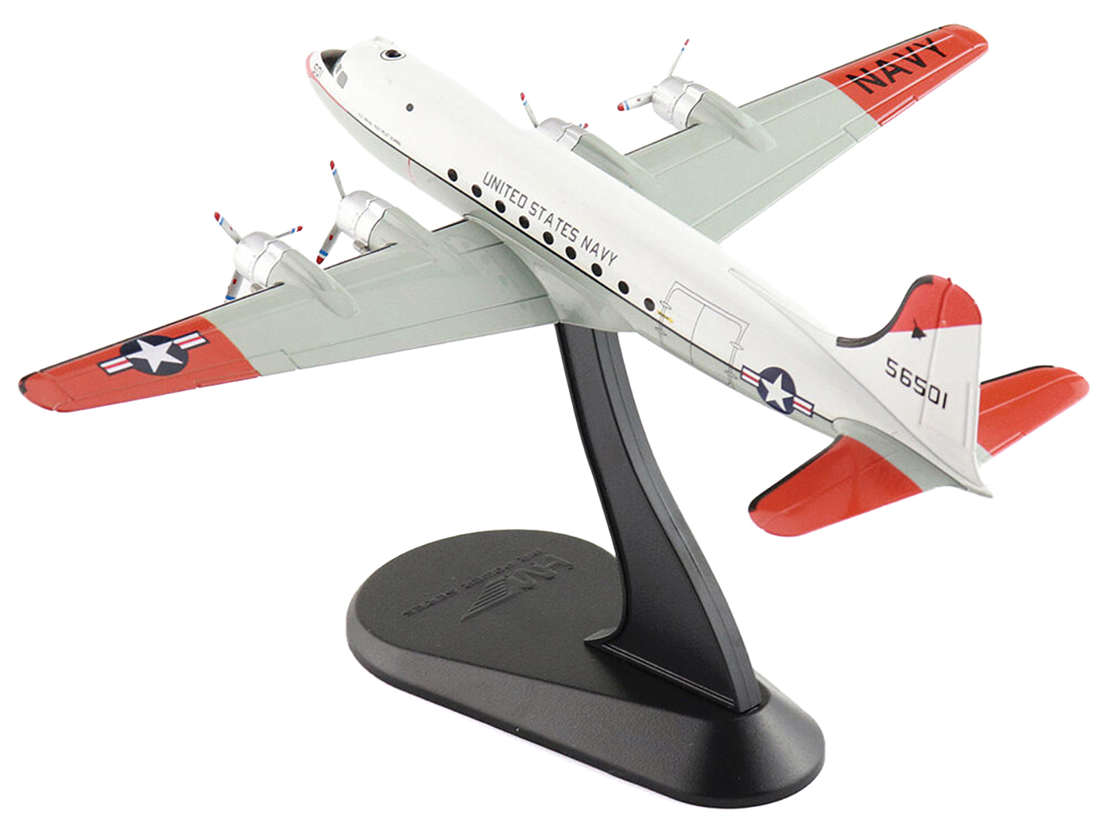 Douglas C-47 Skytrain Transport Aircraft "Night Fright 79th Troop Carrier Squadron 436th Troop Carrier Group D-Day" (1944) United States Army Air Forces 1/100 Diecast Model