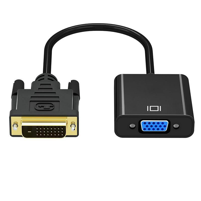YUNCLOUD DVI D 24+1 25 Pin Male to VGA Female Adapter Full HD 1080P Video Dvi-d a VGA Active Cable Converter for TV PS3 PS4 PC